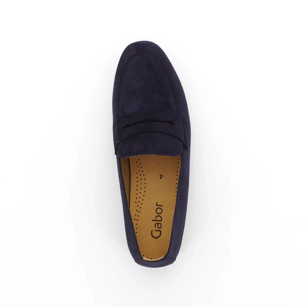 Image (6) de la chaussures Gabor - Mocassins Bleu en Cuir nubuck