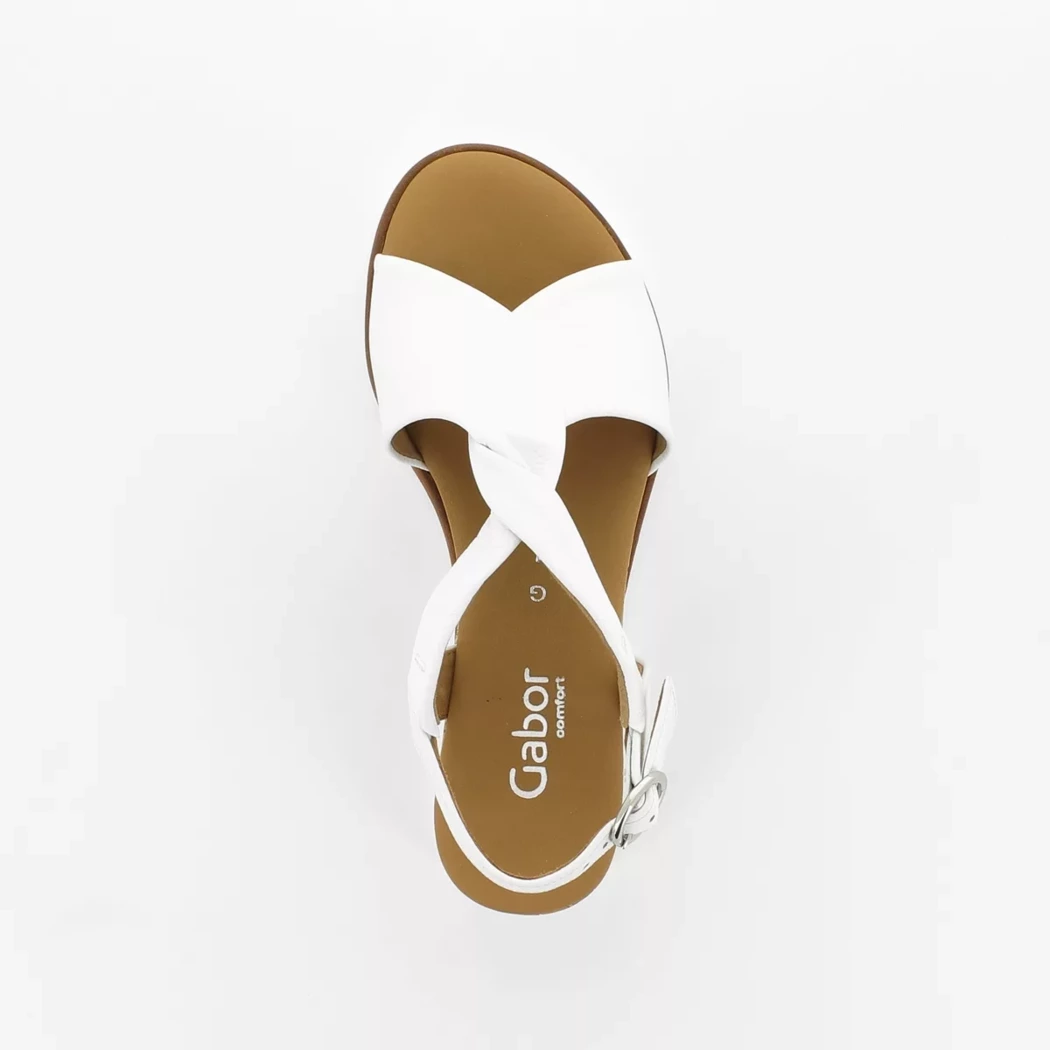 Image (6) de la chaussures Gabor - Sandales et Nu-Pieds Blanc en Cuir