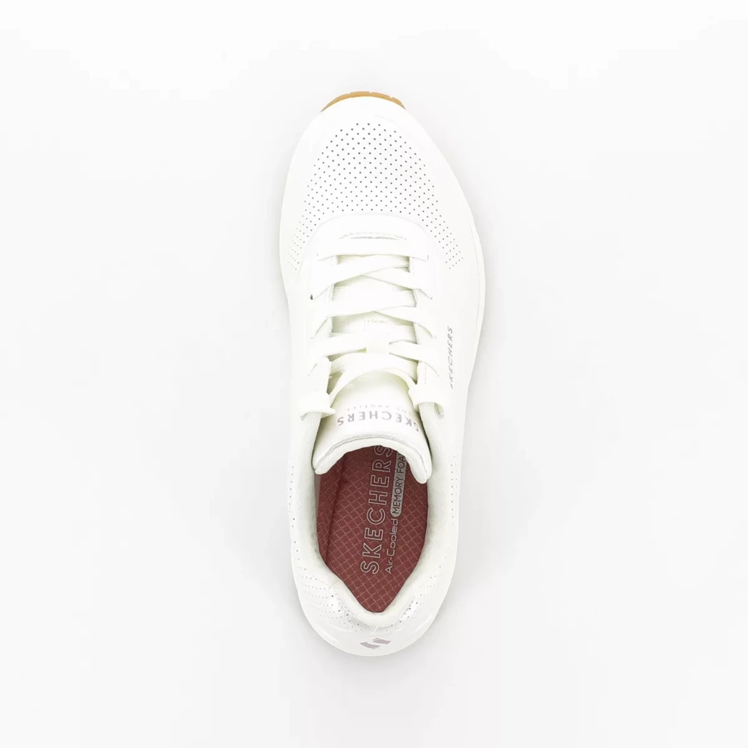 Image (6) de la chaussures Skechers - Baskets Blanc en Cuir synthétique