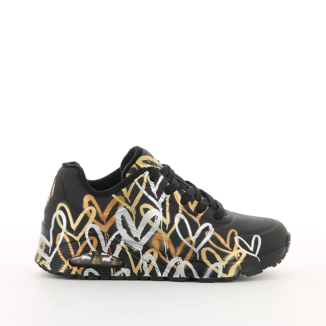 Image (2) de la chaussures Skechers - Baskets Noir en Cuir synthétique
