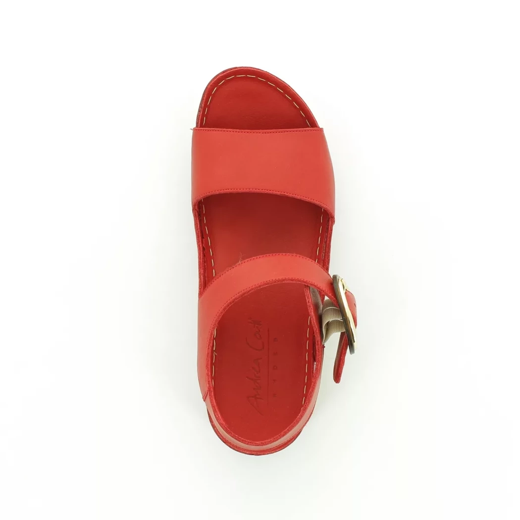 Image (6) de la chaussures Andrea Conti - Sandales et Nu-Pieds Rouge en Cuir