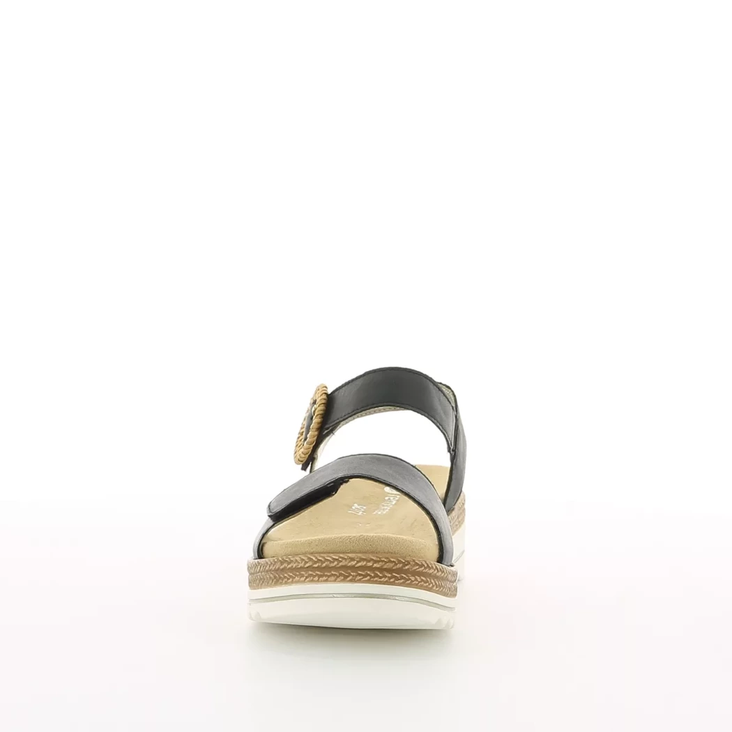 Image (5) de la chaussures Remonte - Sandales et Nu-Pieds Noir en Cuir