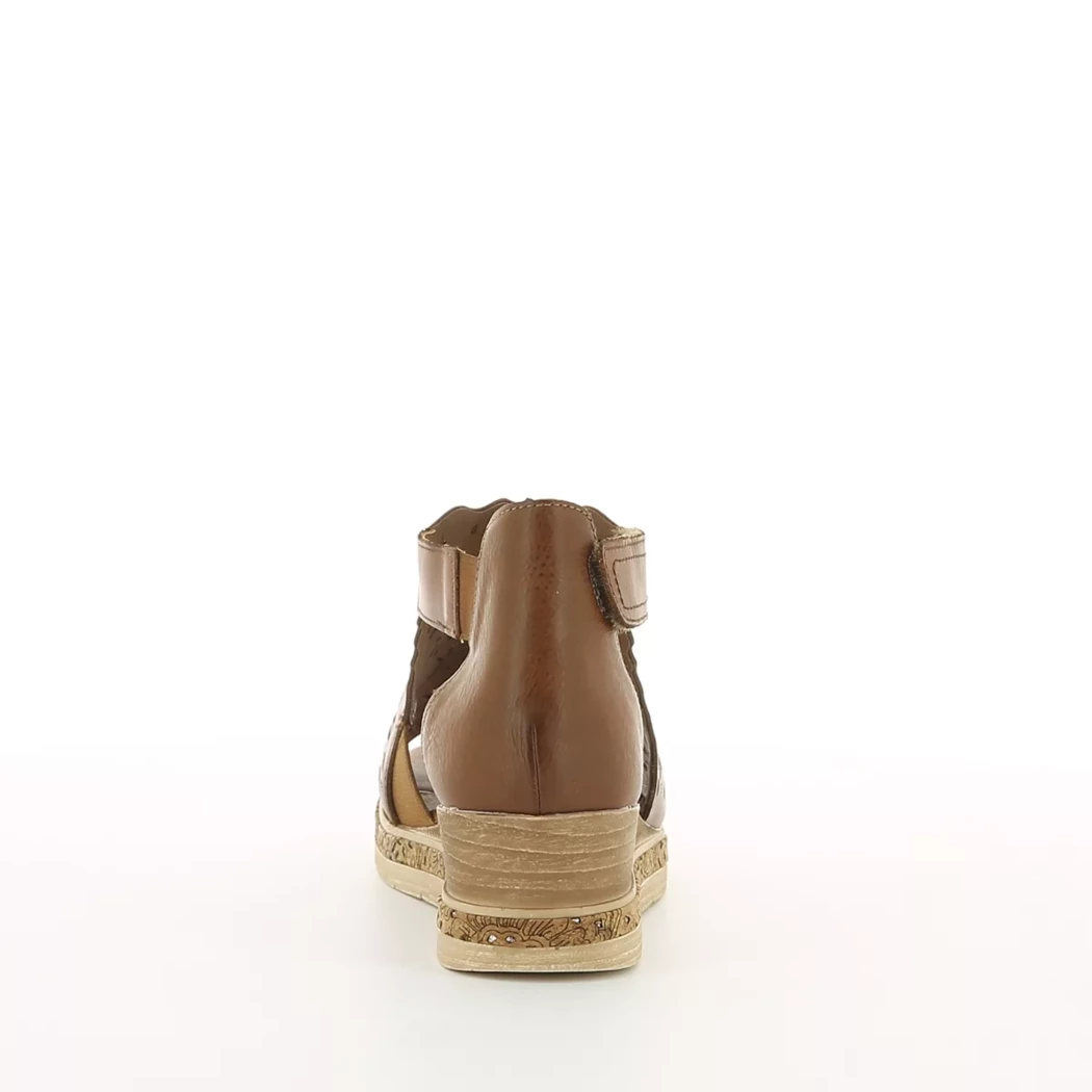 Image (3) de la chaussures Remonte - Sandales et Nu-Pieds Cuir naturel / Cognac en Cuir