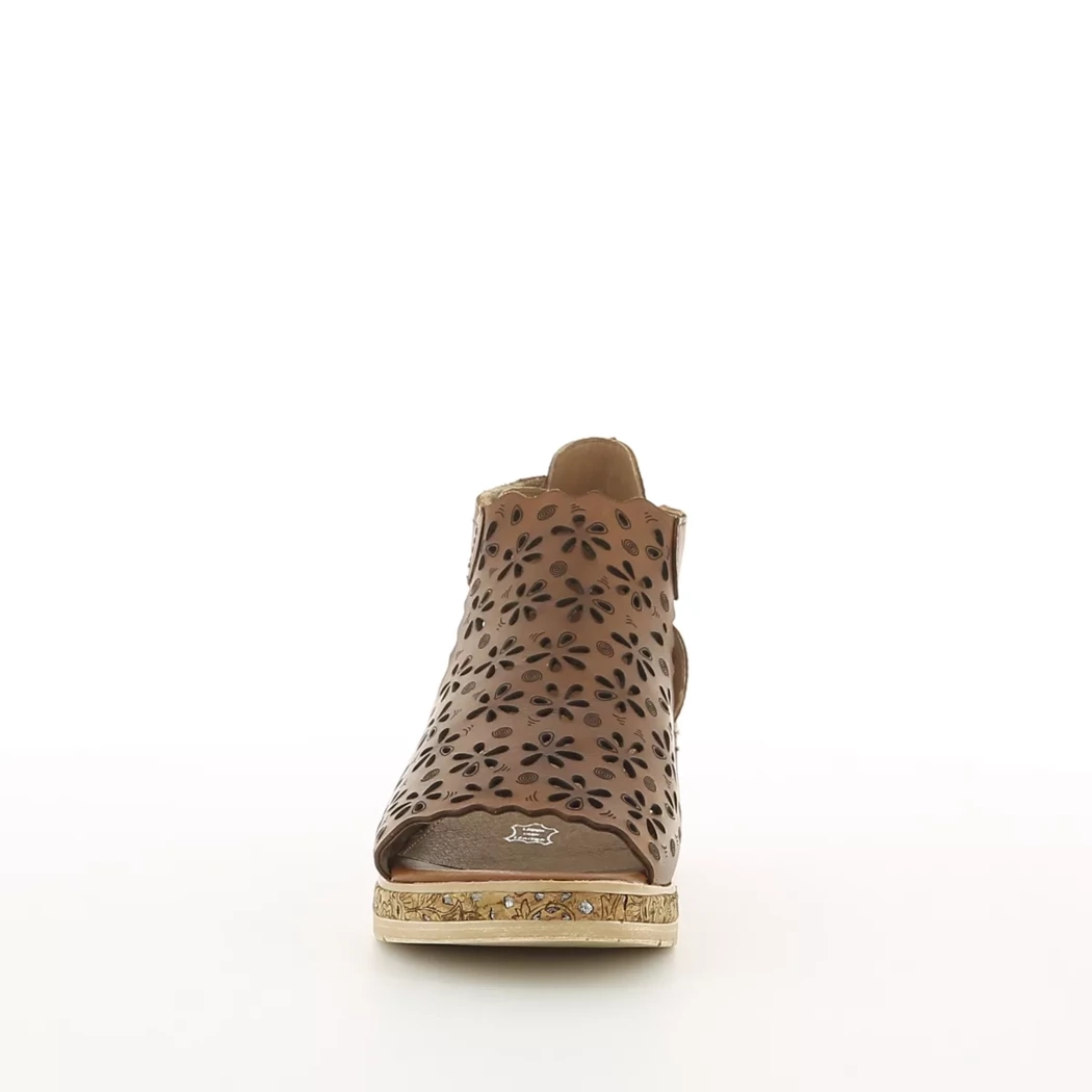 Image (5) de la chaussures Remonte - Sandales et Nu-Pieds Cuir naturel / Cognac en Cuir