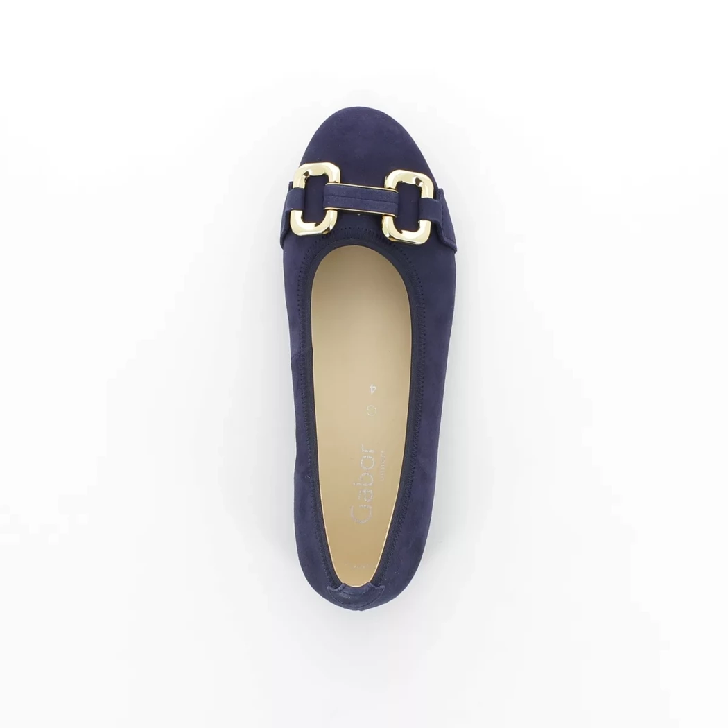 Image (6) de la chaussures Gabor - Ballerines Bleu en Cuir nubuck