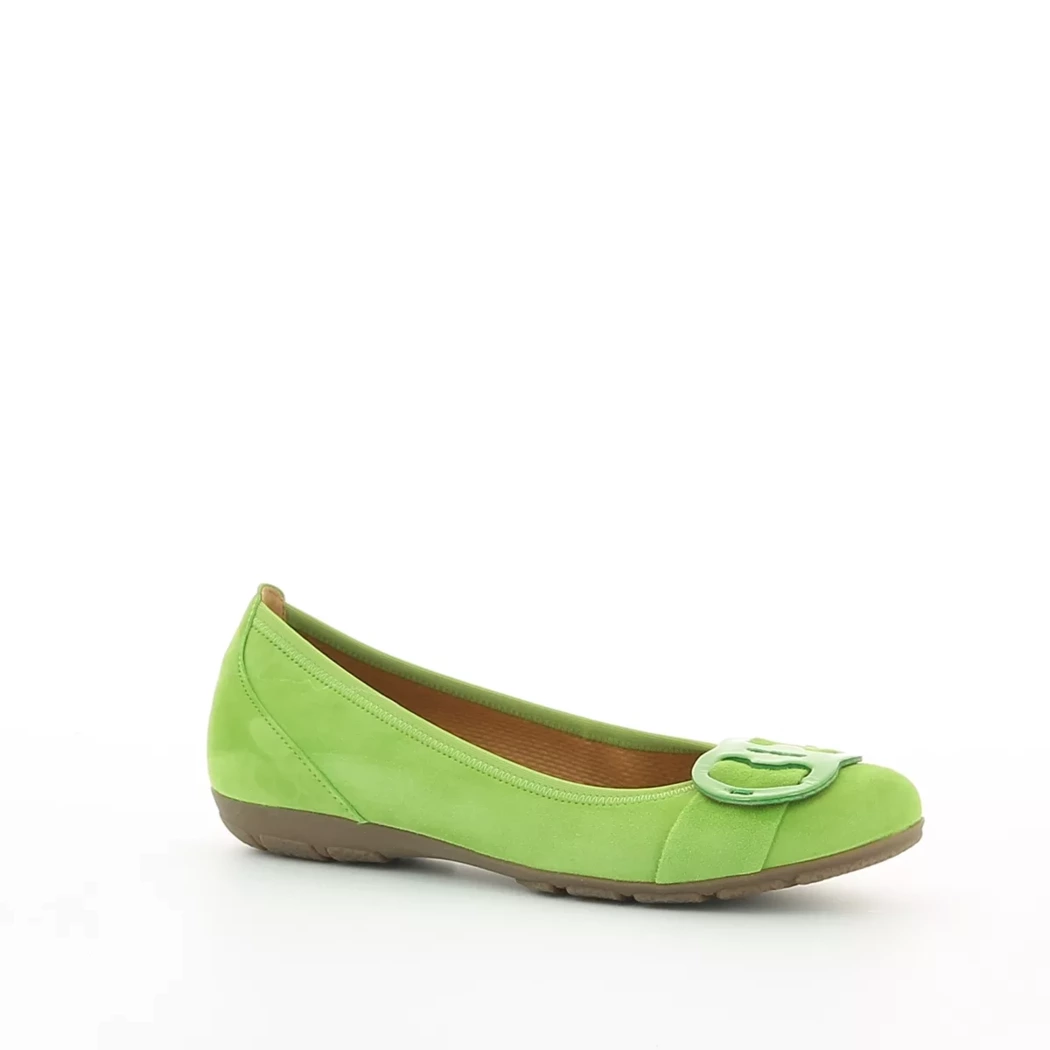 Image (1) de la chaussures Gabor - Ballerines Vert en Cuir nubuck