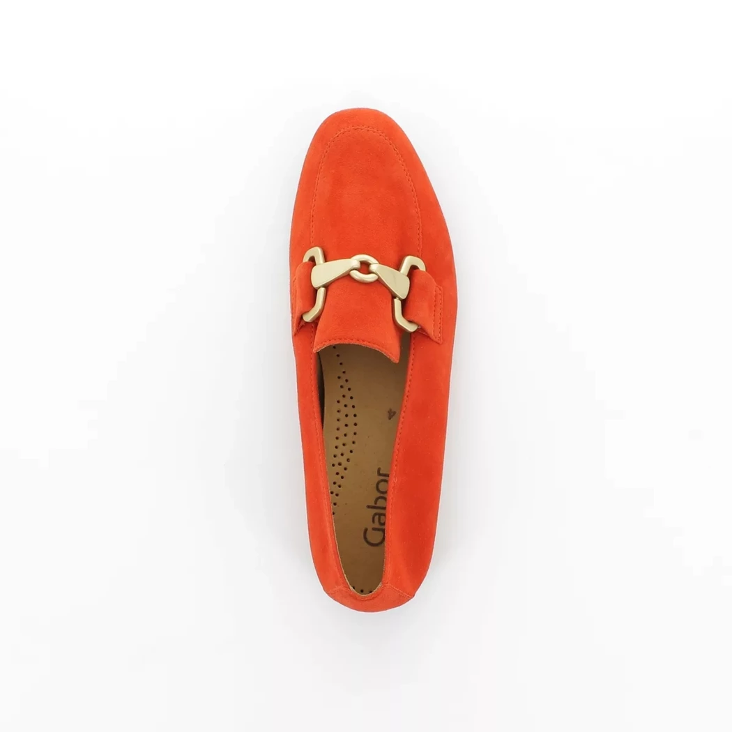 Image (6) de la chaussures Gabor - Mocassins Orange en Cuir nubuck