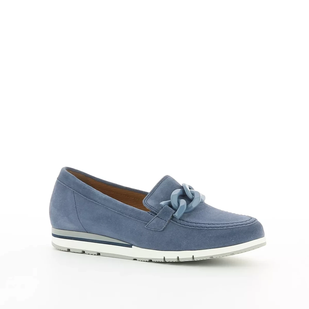Image (1) de la chaussures Gabor - Mocassins Bleu en Cuir nubuck