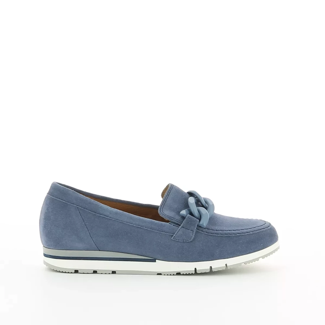 Image (2) de la chaussures Gabor - Mocassins Bleu en Cuir nubuck