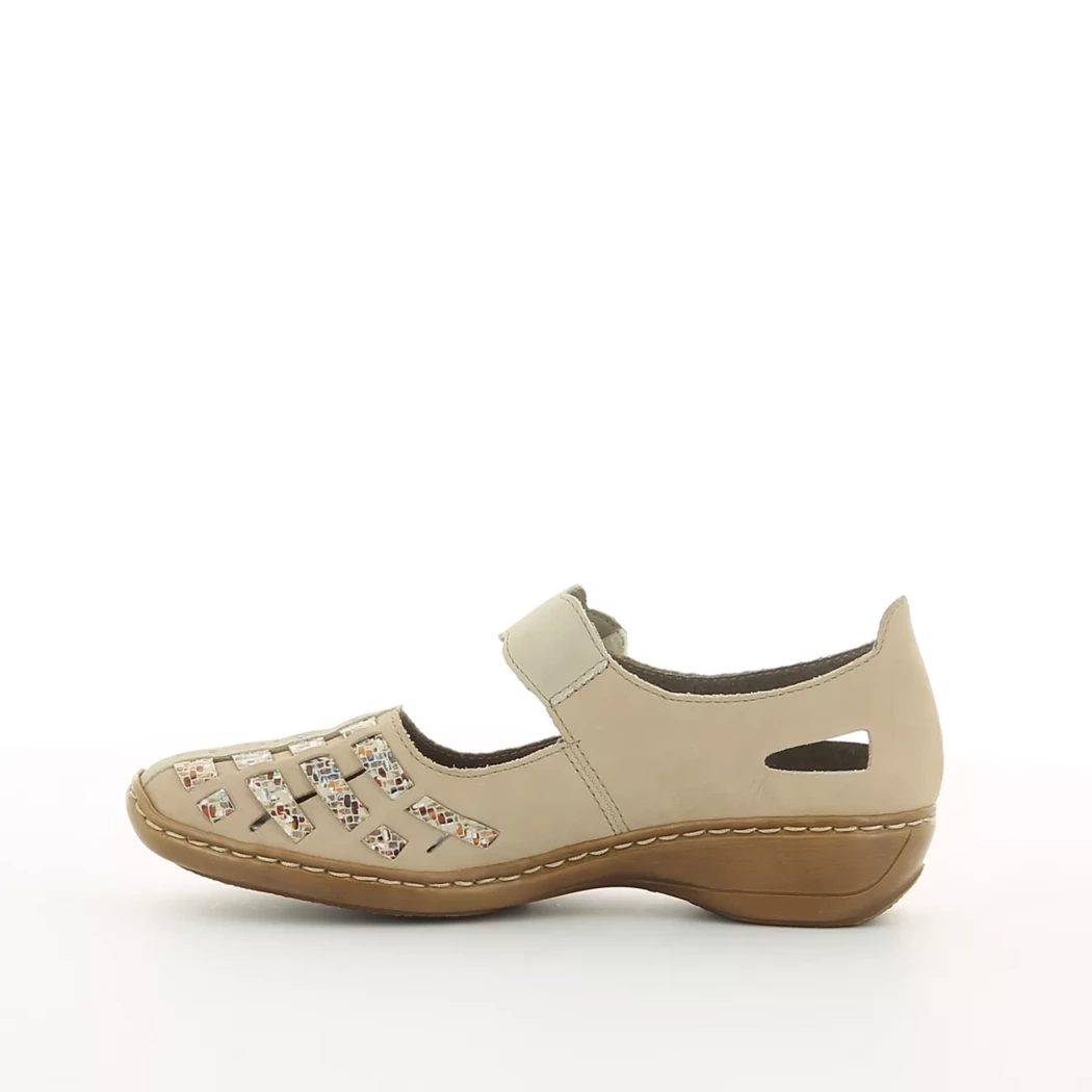 Image (4) de la chaussures Rieker - Escarpins Beige en Cuir nubuck
