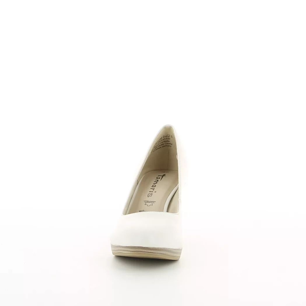Image (5) de la chaussures Tamaris - Escarpins Blanc en Cuir
