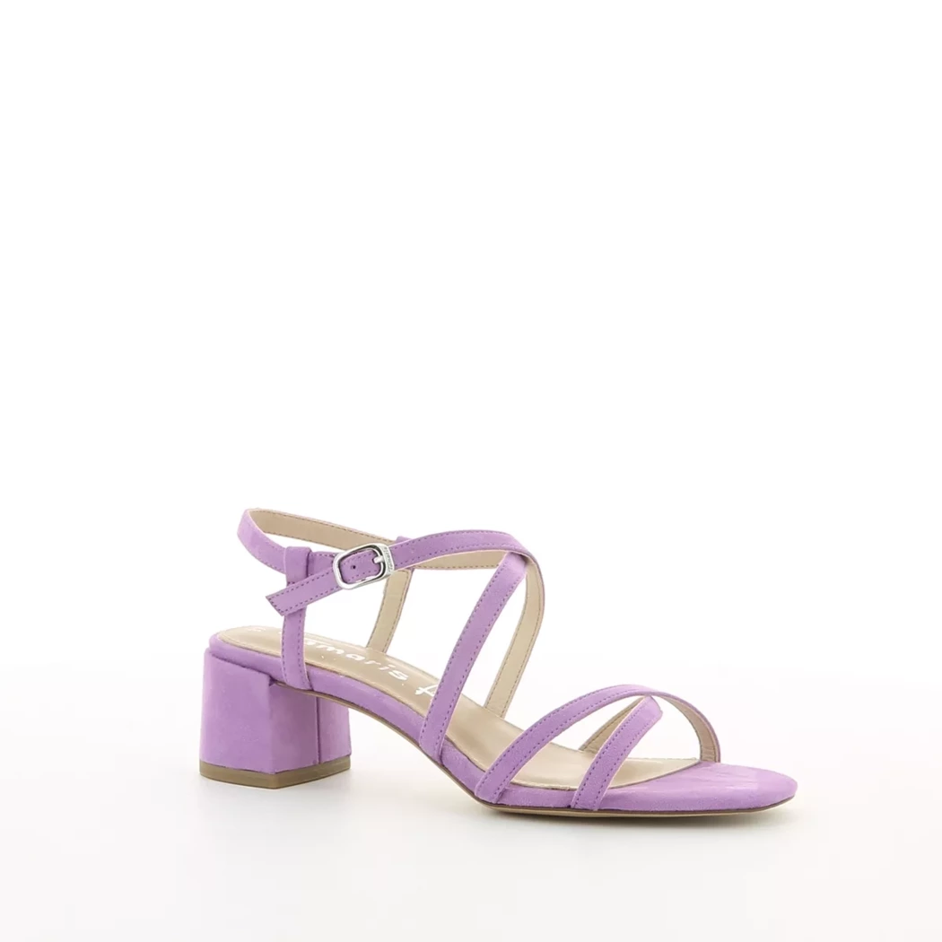 Image (1) de la chaussures Tamaris - Sandales et Nu-Pieds Violet / Lilas en Cuir synthétique