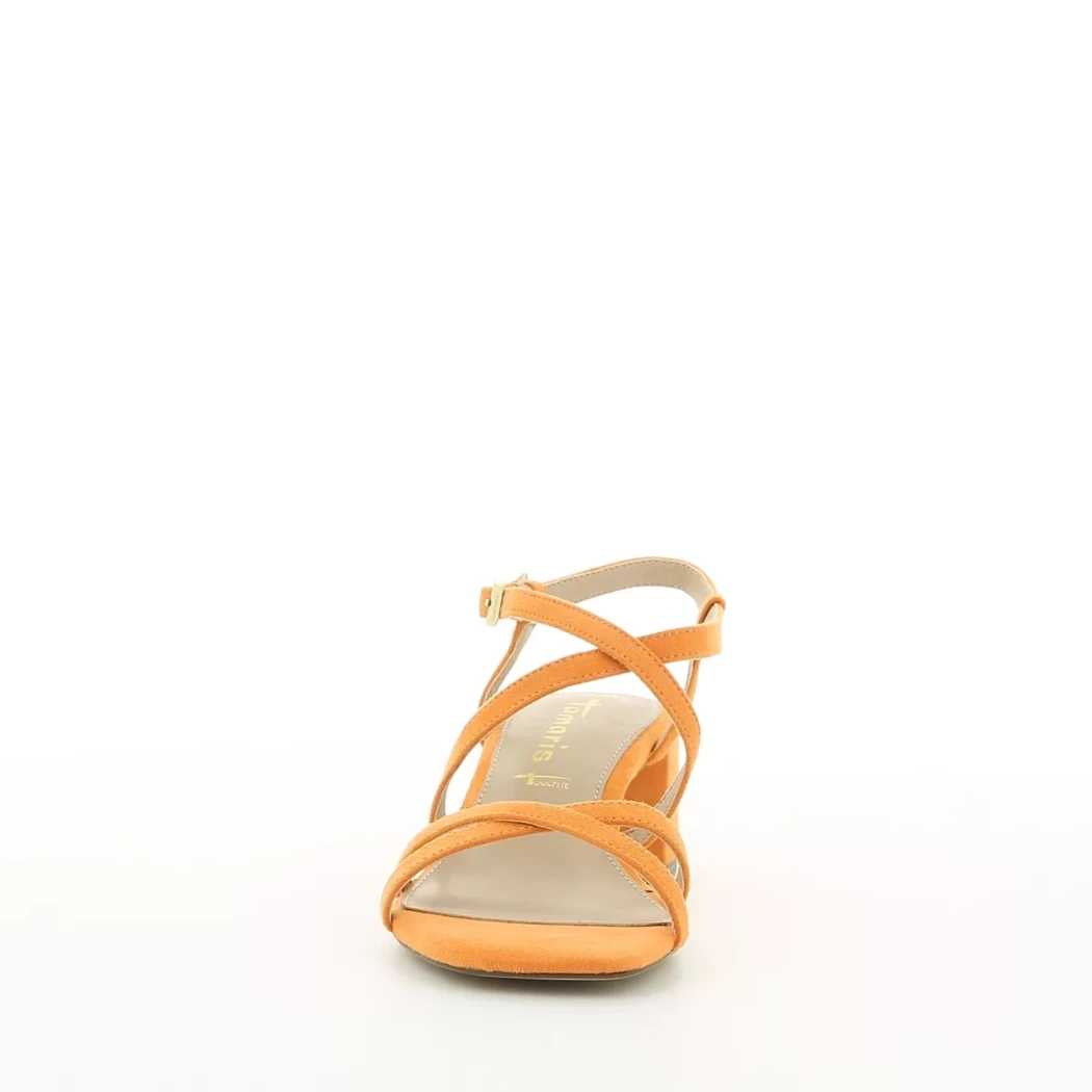 Image (5) de la chaussures Tamaris - Sandales et Nu-Pieds Orange en Cuir synthétique