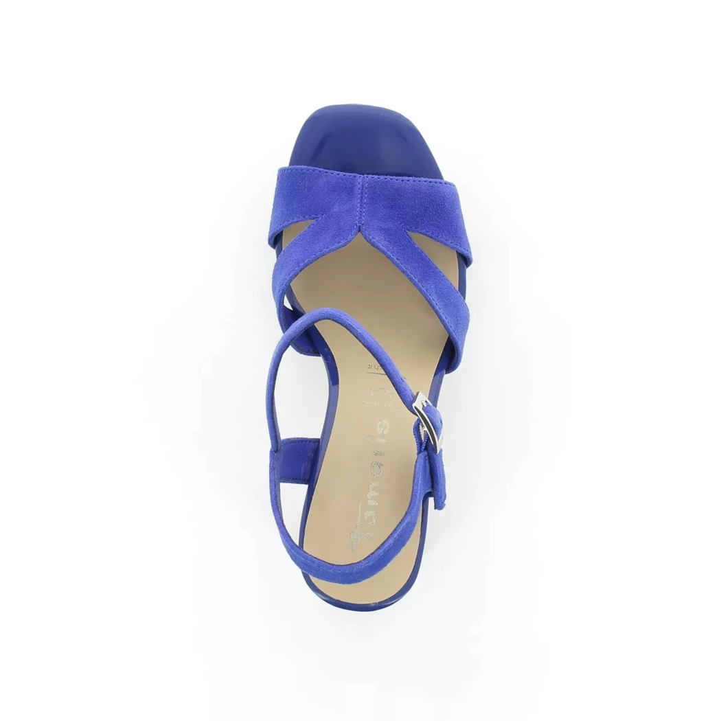 Image (6) de la chaussures Tamaris - Sandales et Nu-Pieds Bleu en Cuir nubuck