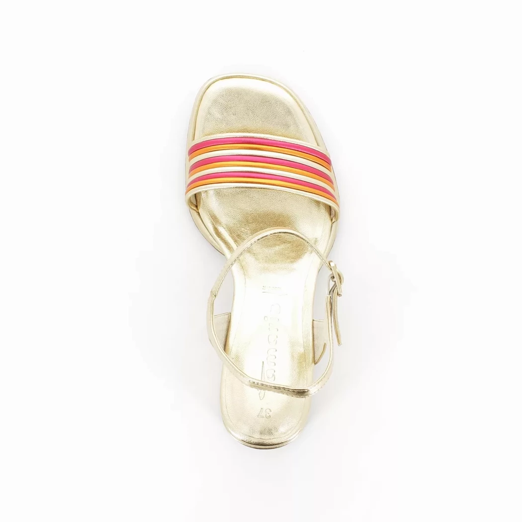 Image (6) de la chaussures Tamaris - Sandales et Nu-Pieds Or / Bronze / Platine en Cuir synthétique