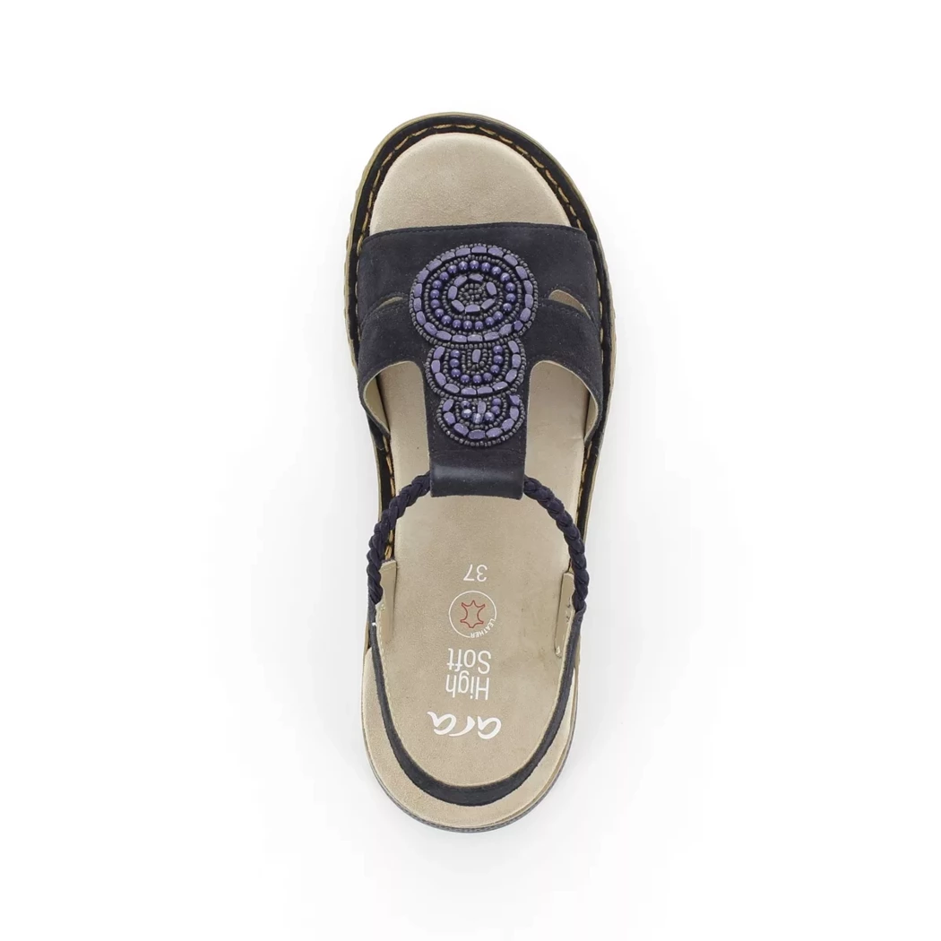Image (6) de la chaussures Ara - Sandales et Nu-Pieds Bleu en Cuir nubuck