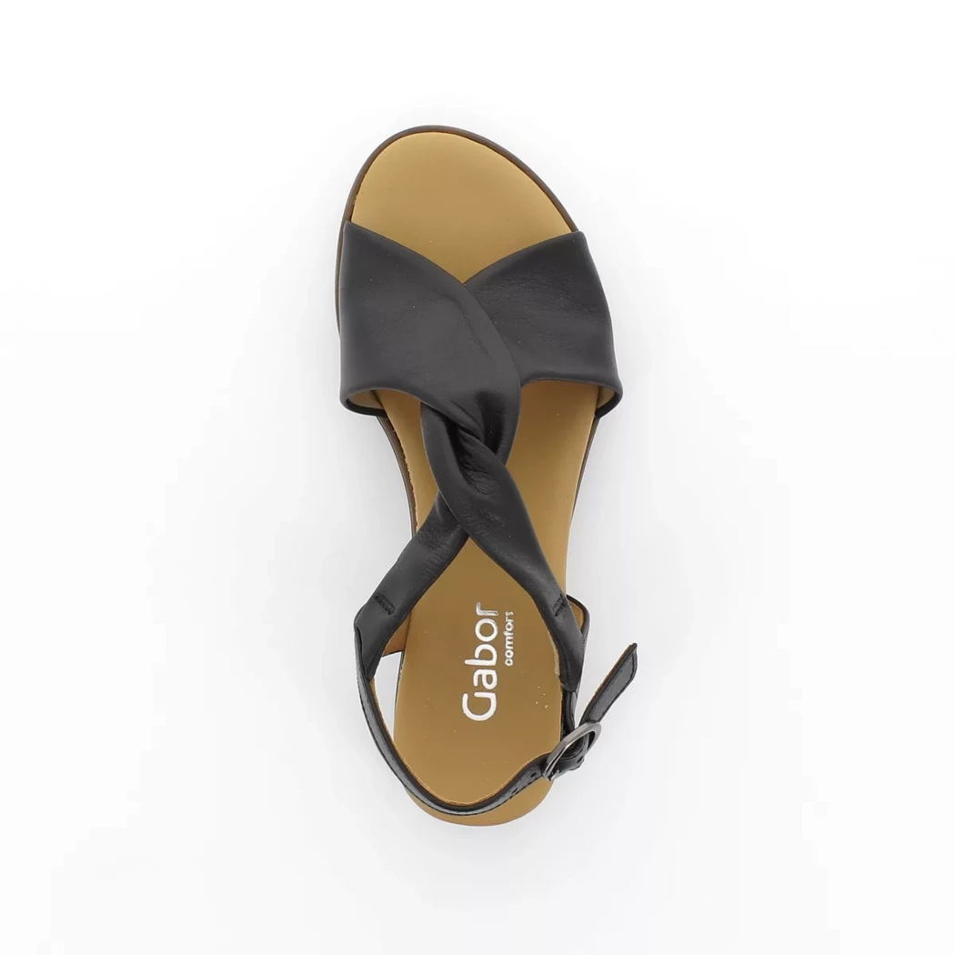 Image (6) de la chaussures Gabor - Sandales et Nu-Pieds Noir en Cuir