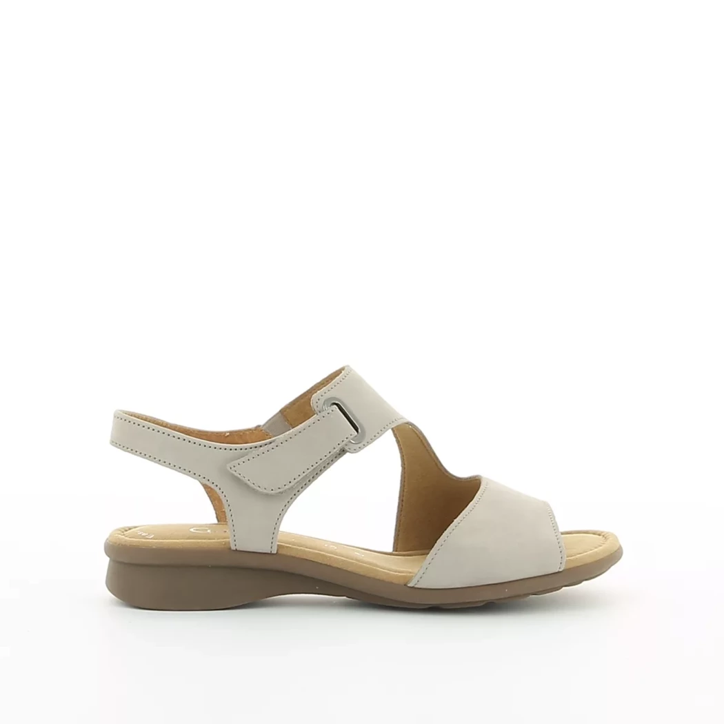 Image (2) de la chaussures Gabor - Sandales et Nu-Pieds Taupe en Cuir nubuck