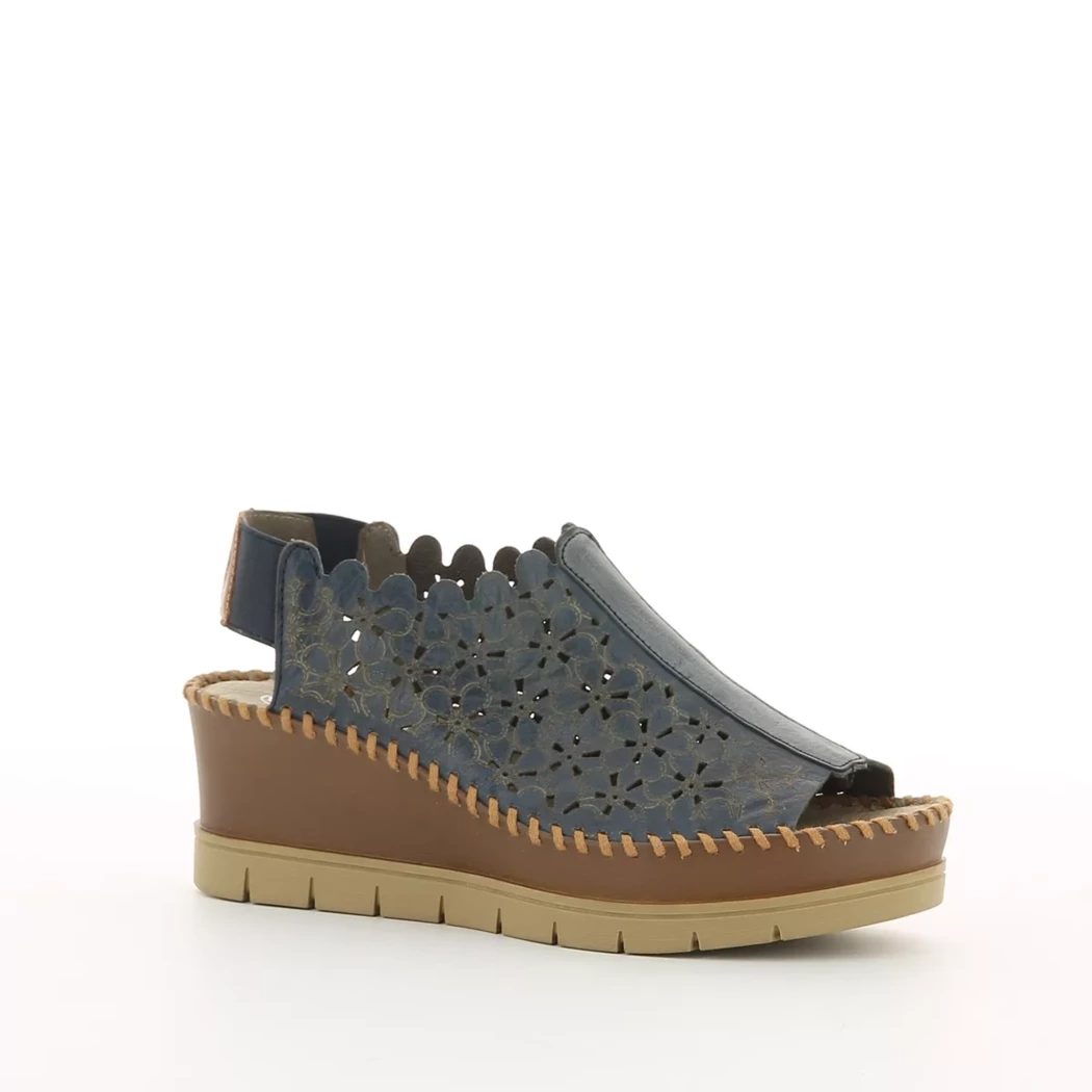 Image (1) de la chaussures Rieker - Sandales et Nu-Pieds Bleu en Cuir