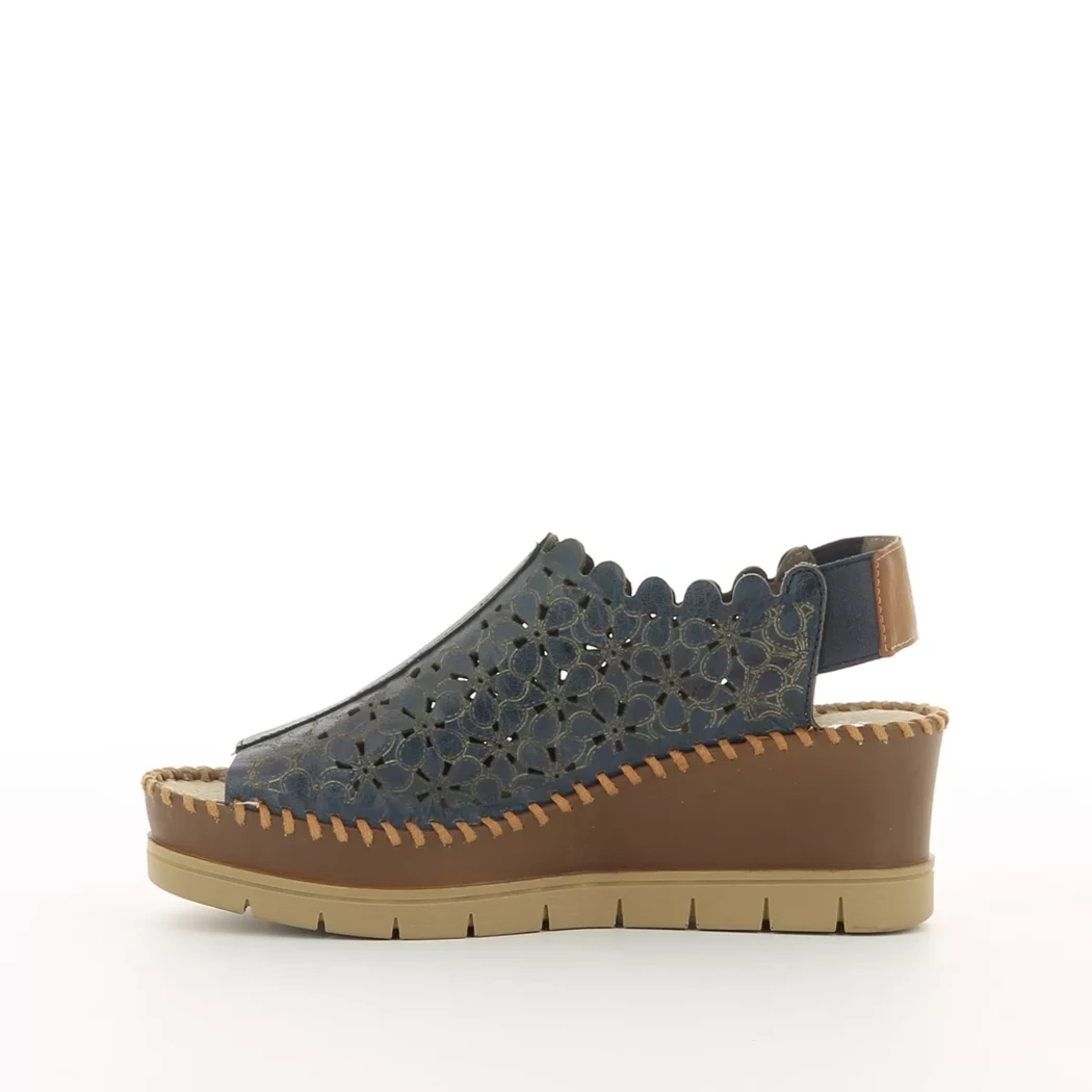 Image (4) de la chaussures Rieker - Sandales et Nu-Pieds Bleu en Cuir