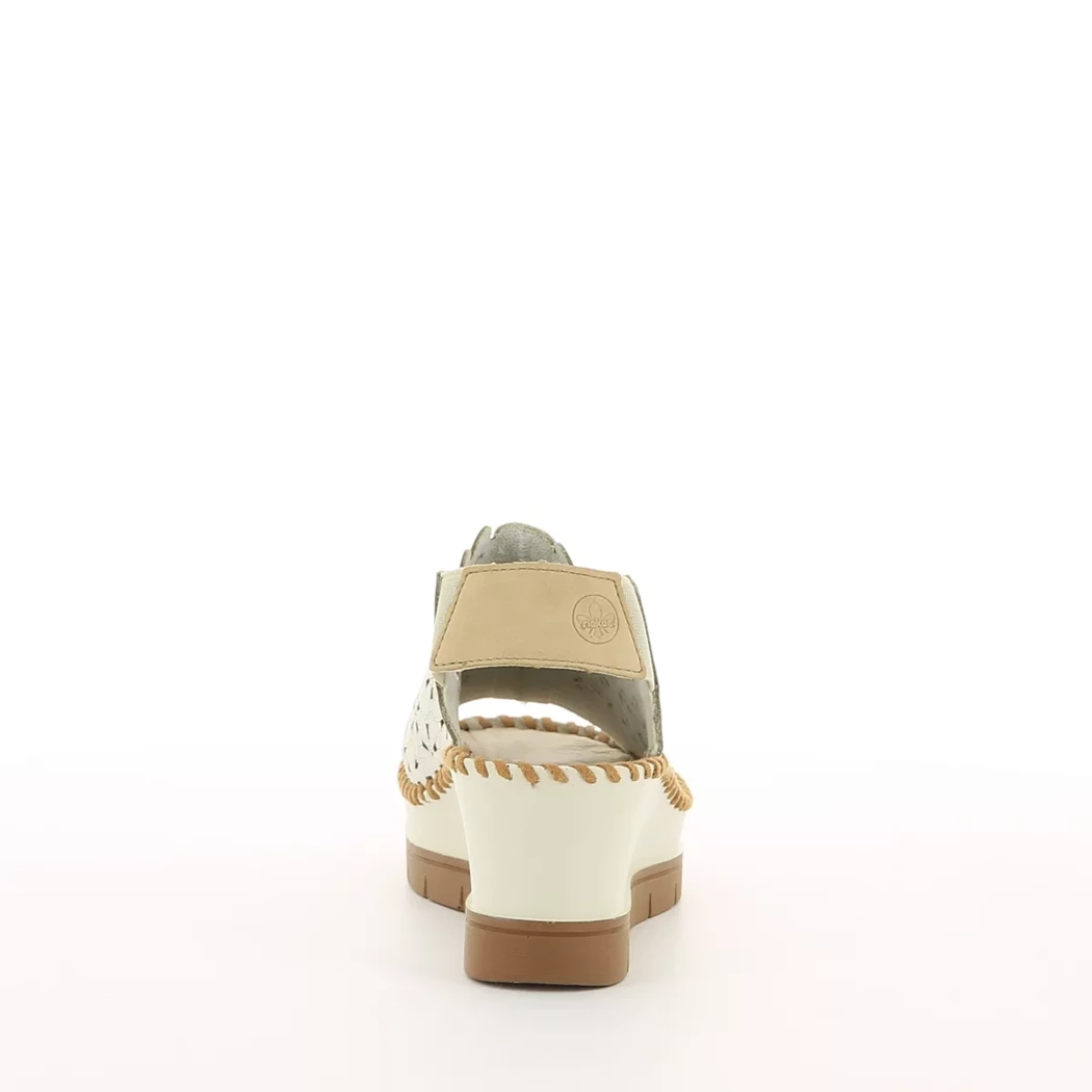 Image (3) de la chaussures Rieker - Sandales et Nu-Pieds Blanc en Cuir