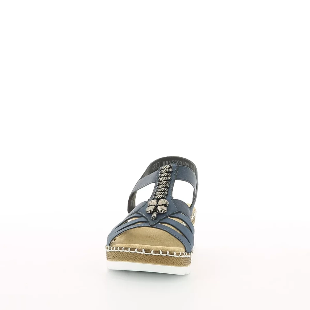 Image (5) de la chaussures Rieker - Sandales et Nu-Pieds Bleu en Cuir