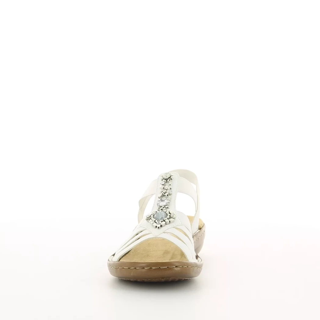 Image (5) de la chaussures Rieker - Sandales et Nu-Pieds Blanc en Cuir