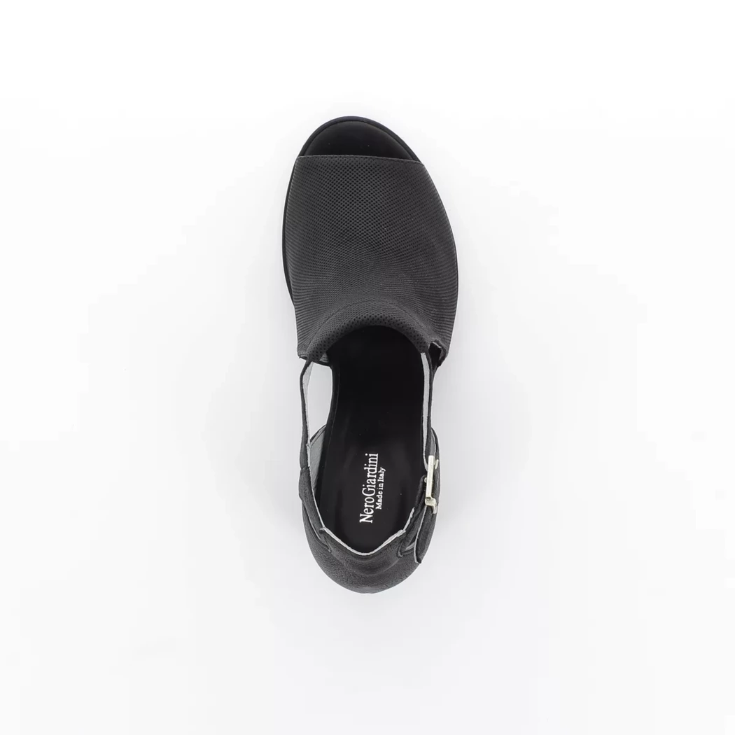 Image (6) de la chaussures Nero Giardini - Sandales et Nu-Pieds Noir en Cuir synthétique