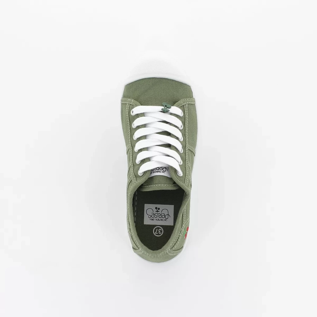 Image (6) de la chaussures Le Temps des Cerises - Baskets Vert en Textile