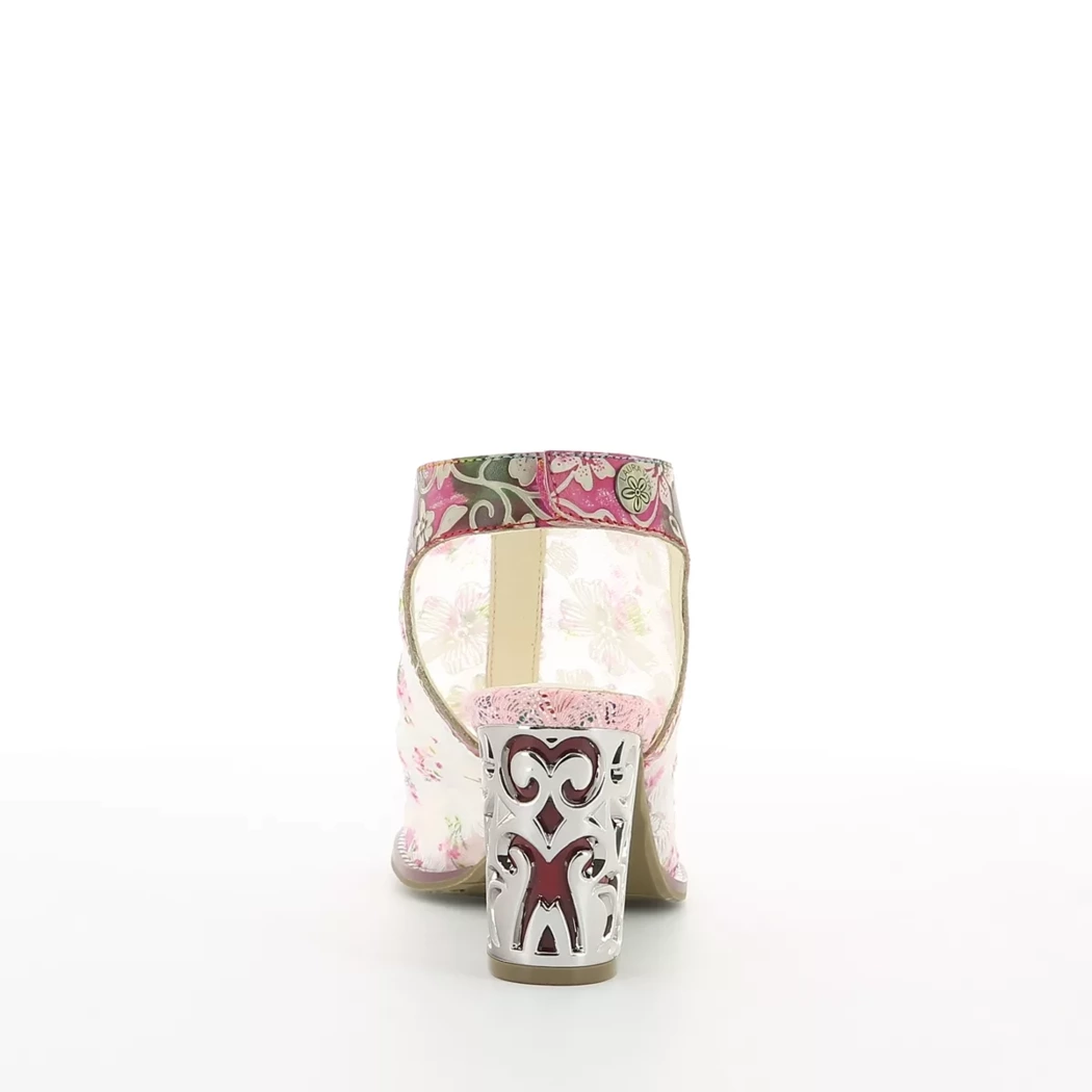 Image (3) de la chaussures Laura Vita - Sandales et Nu-Pieds Rose en Cuir et textile