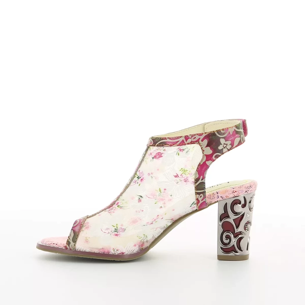 Image (4) de la chaussures Laura Vita - Sandales et Nu-Pieds Rose en Cuir et textile