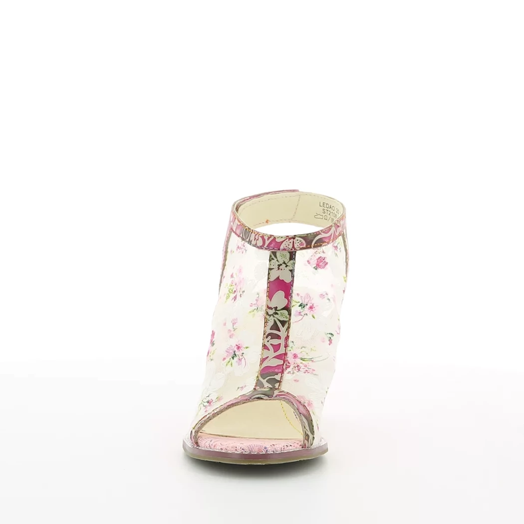Image (5) de la chaussures Laura Vita - Sandales et Nu-Pieds Rose en Cuir et textile