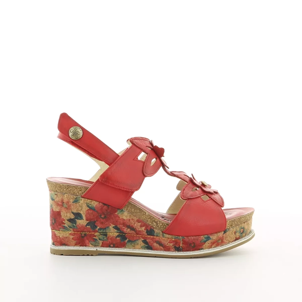 Image (2) de la chaussures Laura Vita - Sandales et Nu-Pieds Rouge en Cuir