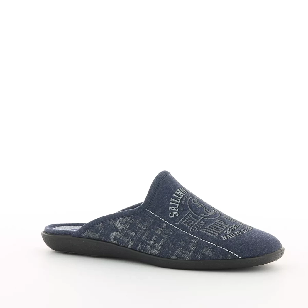 Image (1) de la chaussures Comfort Plus - Pantoufles et Chaussons Bleu en Textile
