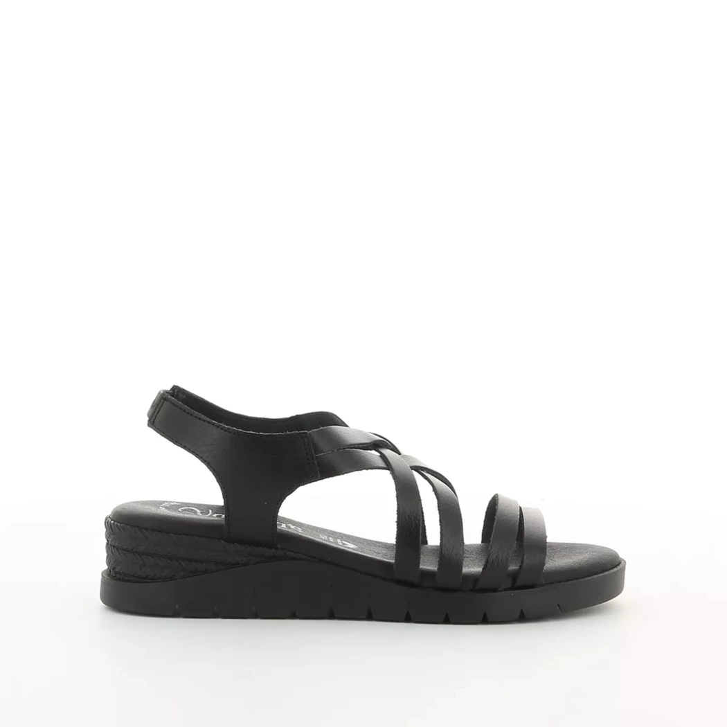 Image (2) de la chaussures Valeria's - Sandales et Nu-Pieds Noir en Cuir