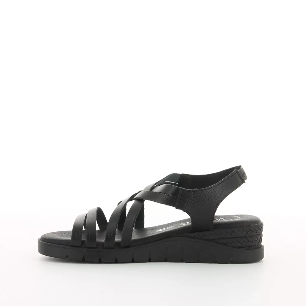 Image (4) de la chaussures Valeria's - Sandales et Nu-Pieds Noir en Cuir