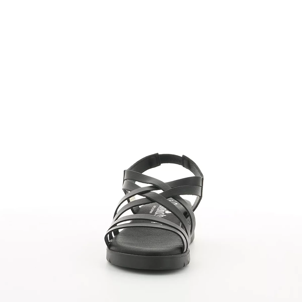 Image (5) de la chaussures Valeria's - Sandales et Nu-Pieds Noir en Cuir