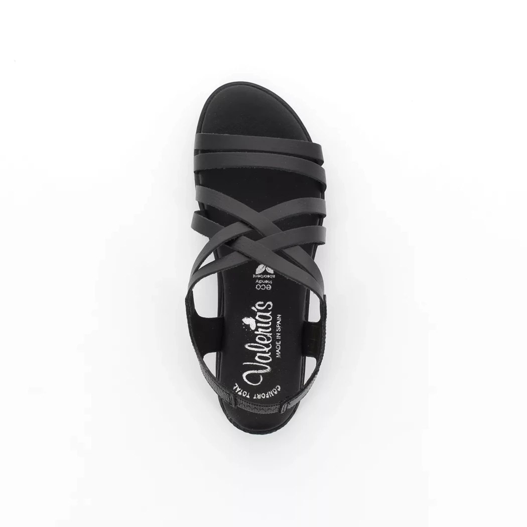 Image (6) de la chaussures Valeria's - Sandales et Nu-Pieds Noir en Cuir