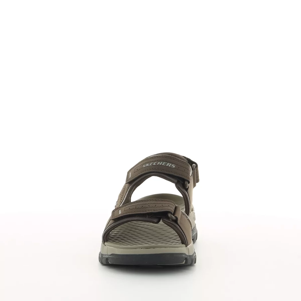 Image (5) de la chaussures Skechers - Sandales et Nu-Pieds Marron en Cuir synthétique