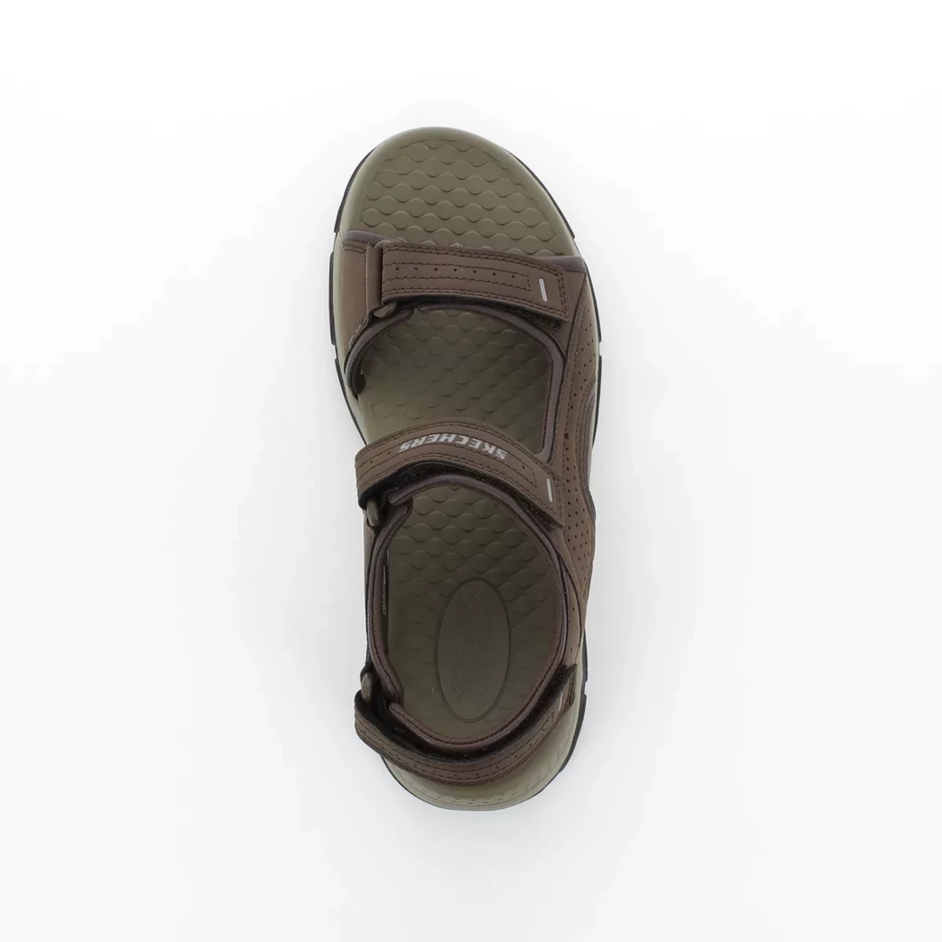 Image (6) de la chaussures Skechers - Sandales et Nu-Pieds Marron en Cuir synthétique