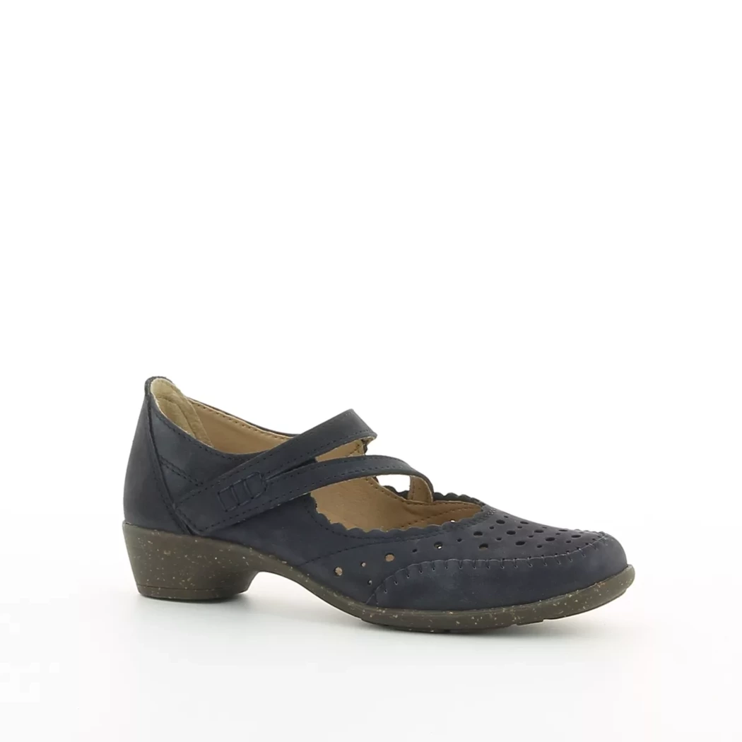 Image (1) de la chaussures Aco Shoes - Escarpins Bleu en Cuir nubuck