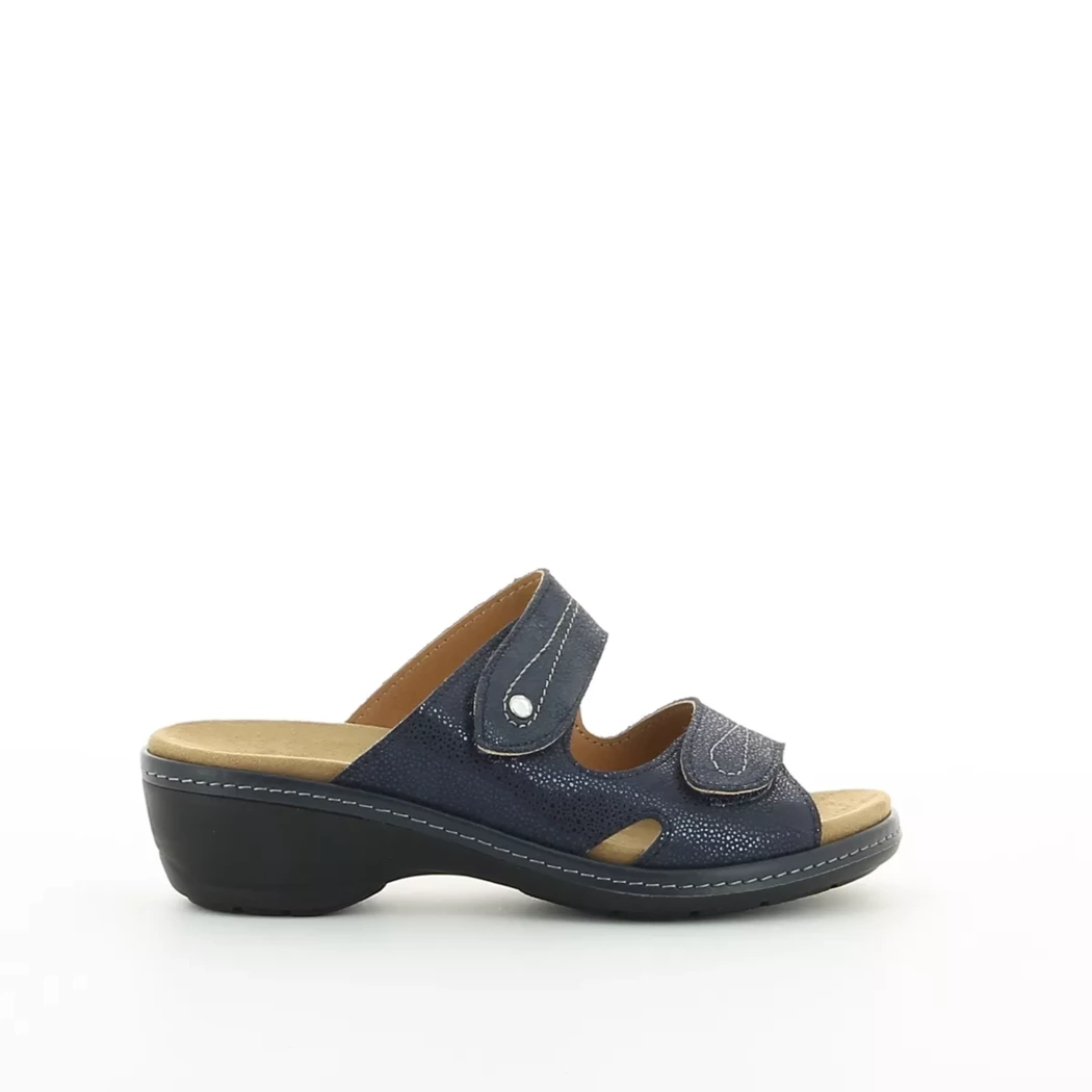 Image (2) de la chaussures Aco Shoes - Mules et Sabots Bleu en Cuir nubuck
