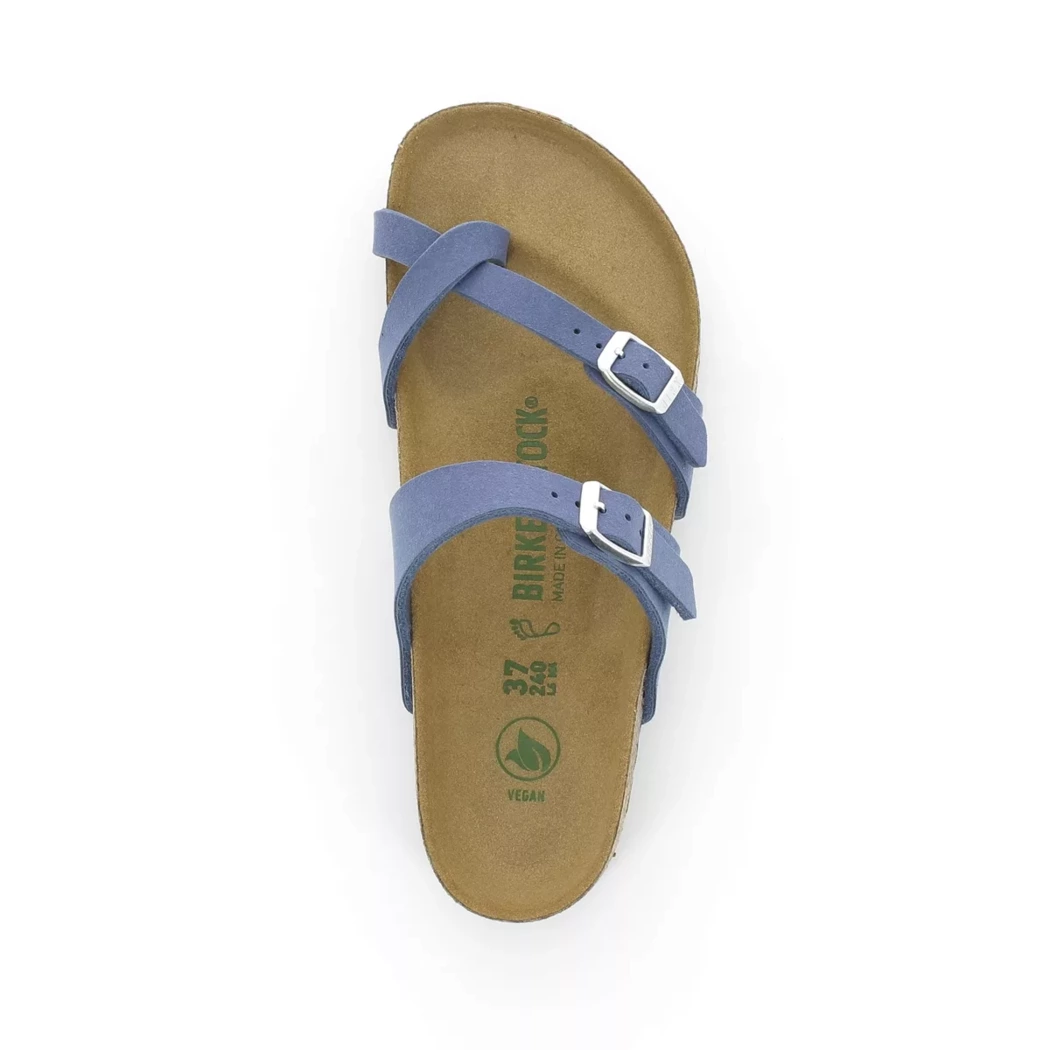 Image (6) de la chaussures Birkenstock - Mules et Sabots Bleu en Cuir synthétique