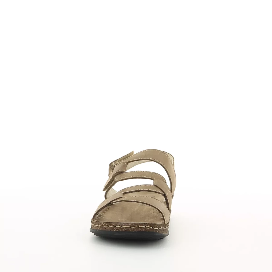 Image (5) de la chaussures Calba - Sandales et Nu-Pieds Taupe en Cuir nubuck