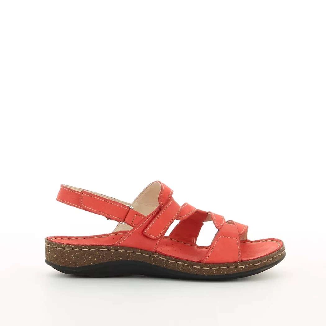 Image (2) de la chaussures Calba - Sandales et Nu-Pieds Rouge en Cuir nubuck