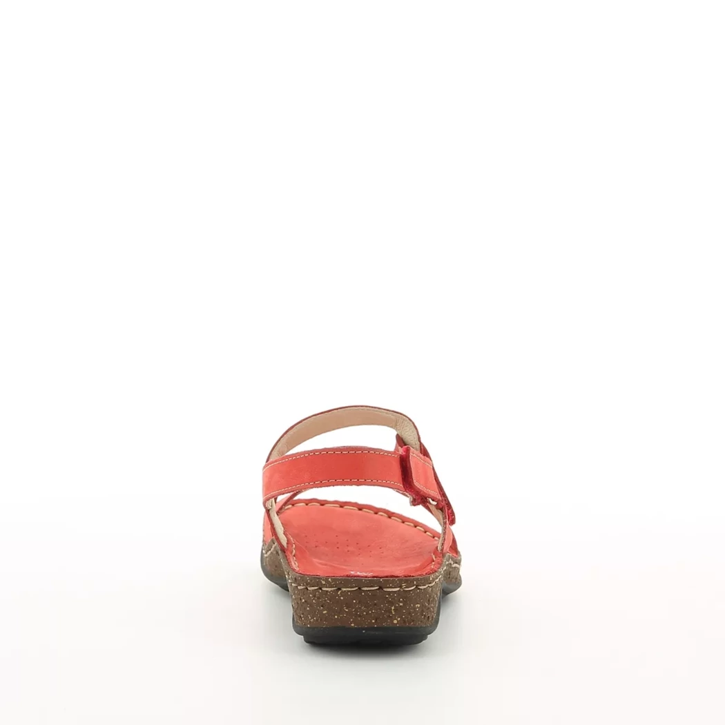 Image (3) de la chaussures Calba - Sandales et Nu-Pieds Rouge en Cuir nubuck