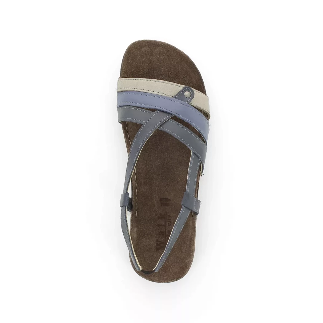 Image (6) de la chaussures Calba - Sandales et Nu-Pieds Bleu en Cuir