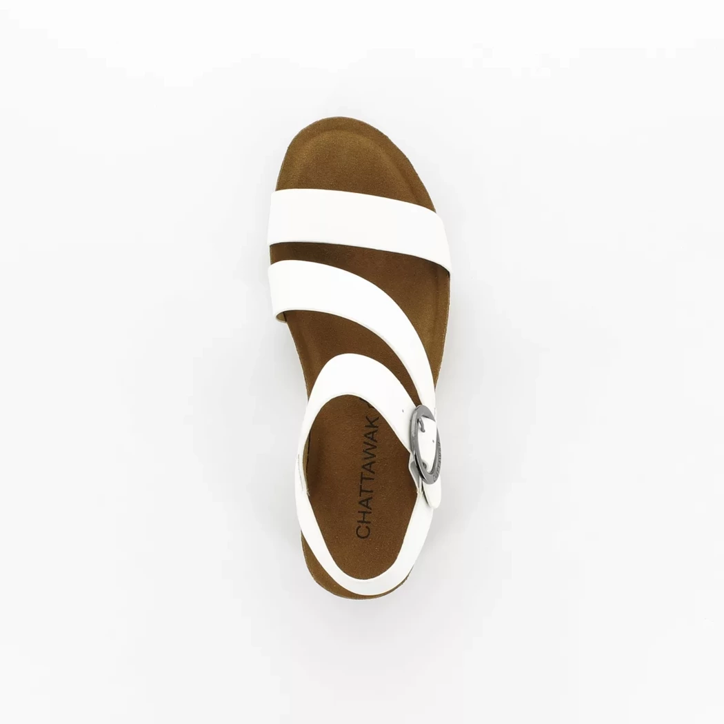 Image (6) de la chaussures Chattawak - Sandales et Nu-Pieds Blanc en Cuir synthétique