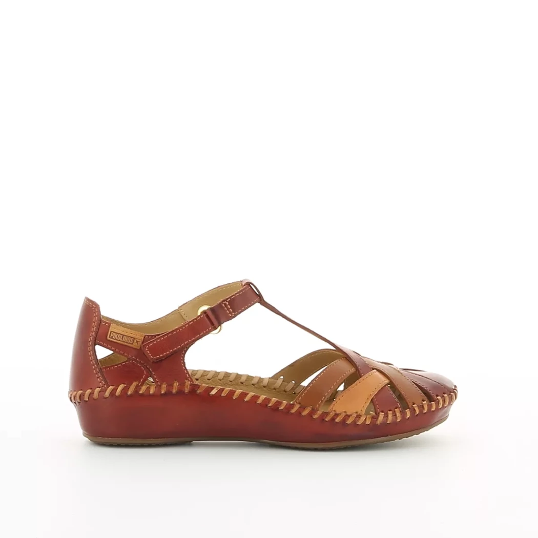 Image (2) de la chaussures Pikolinos - Ballerines Rouge en Cuir