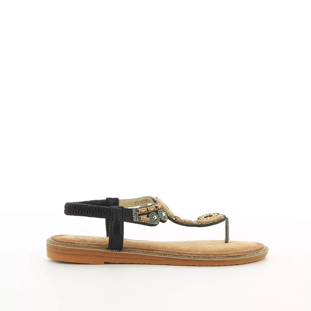 Image (2) de la chaussures Nomade Paradise - Sandales et Nu-Pieds Noir en Cuir synthétique
